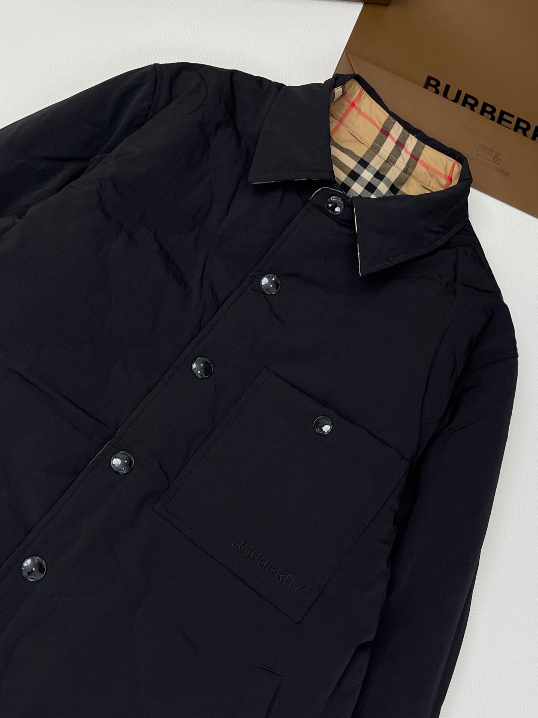 Burberry 巴宝莉 双面两穿Vintage格纹控温绗缝夹克 长袖 外套 保暖 卡其色 C5 811163611