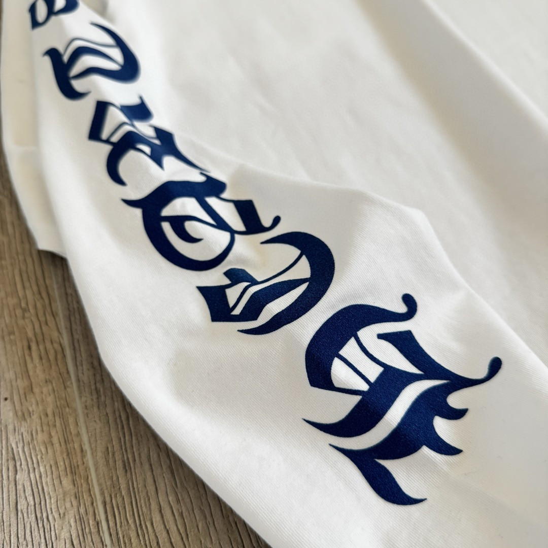 Chrome Hearts 克罗心 领口梵文长袖卫衣 T恤 套头 白色 A5 CH-04031546