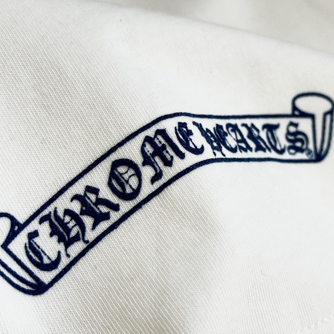 Chrome Hearts 克罗心 领口梵文长袖卫衣 T恤 套头 白色 A5 CH-04031546