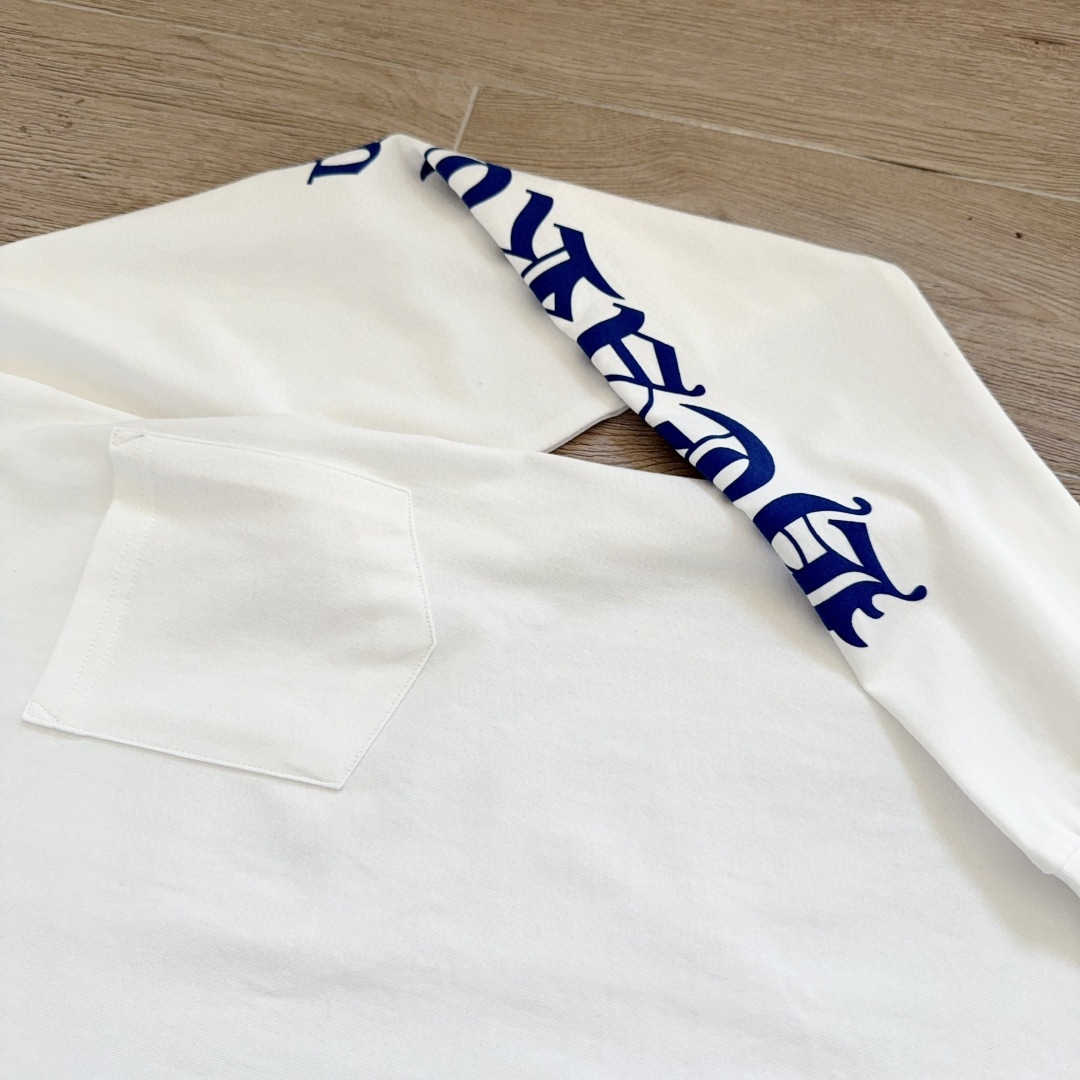 Chrome Hearts 克罗心 领口梵文长袖卫衣 T恤 套头 白色 A5 CH-04031546