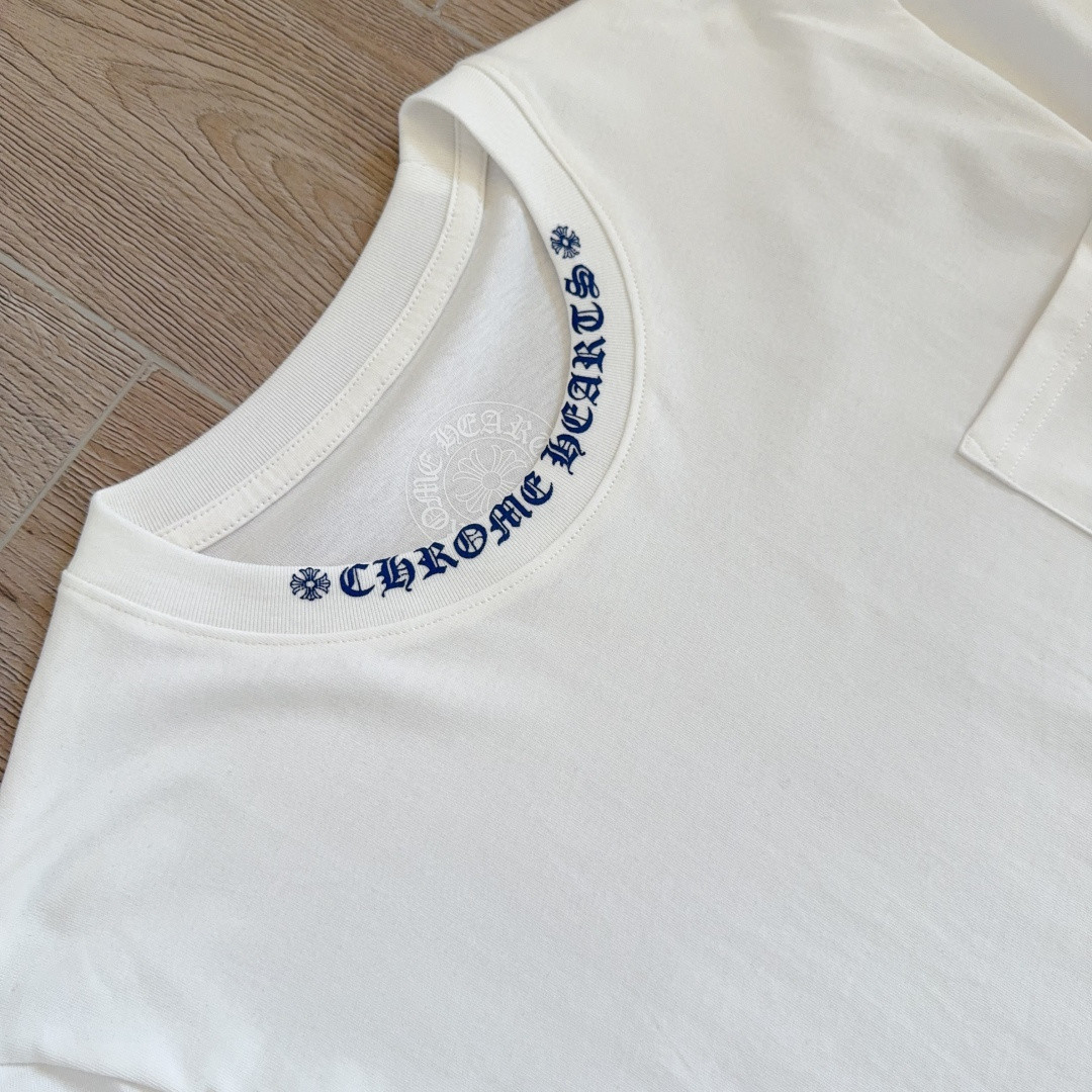 Chrome Hearts 克罗心 领口梵文长袖卫衣 T恤 套头 白色 A5 CH-04031546