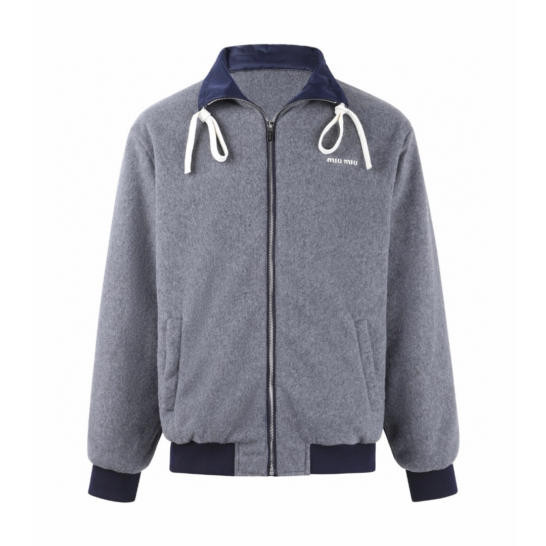 MIU MIU 缪缪 双面两穿抓绒夹克 外套 长袖 B0 ML1390-18SW-F0008-S-OOO