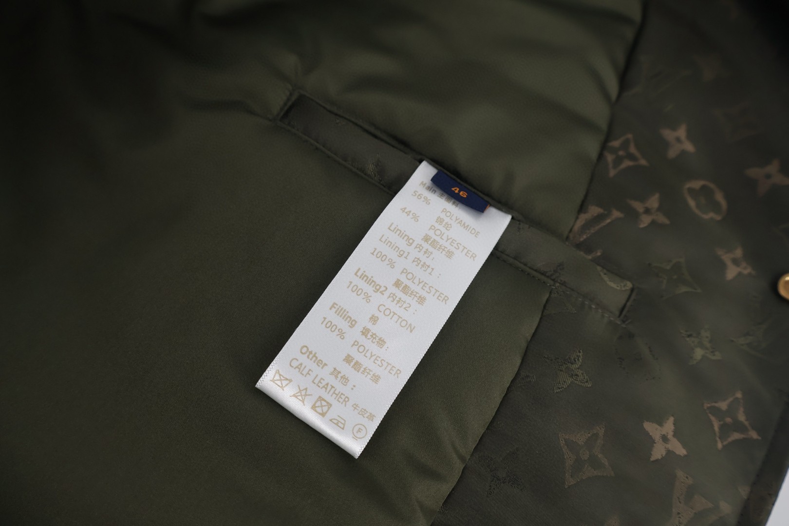 LOUIS VUITTON 路易威登 满印棒球服 棉服 夹克 外套 军绿色 C0 1AJBDS