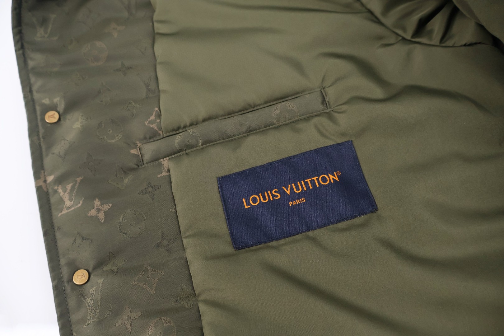 LOUIS VUITTON 路易威登 满印棒球服 棉服 夹克 外套 军绿色 C0 1AJBDS