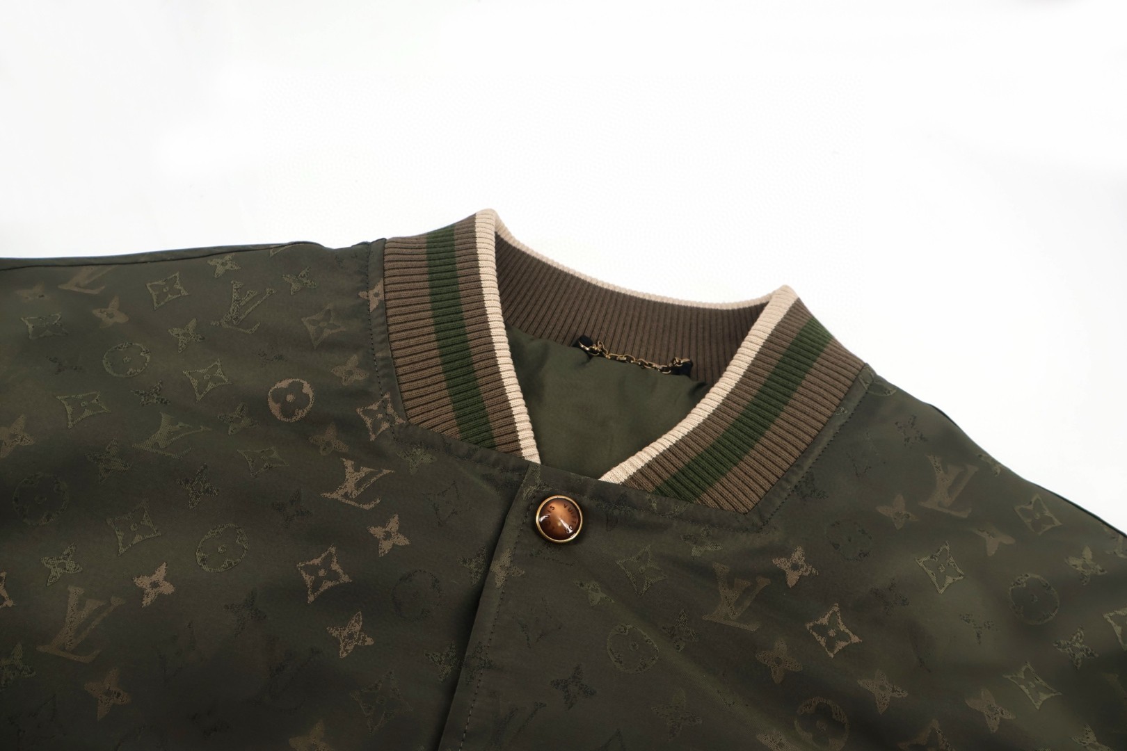 LOUIS VUITTON 路易威登 满印棒球服 棉服 夹克 外套 军绿色 C0 1AJBDS