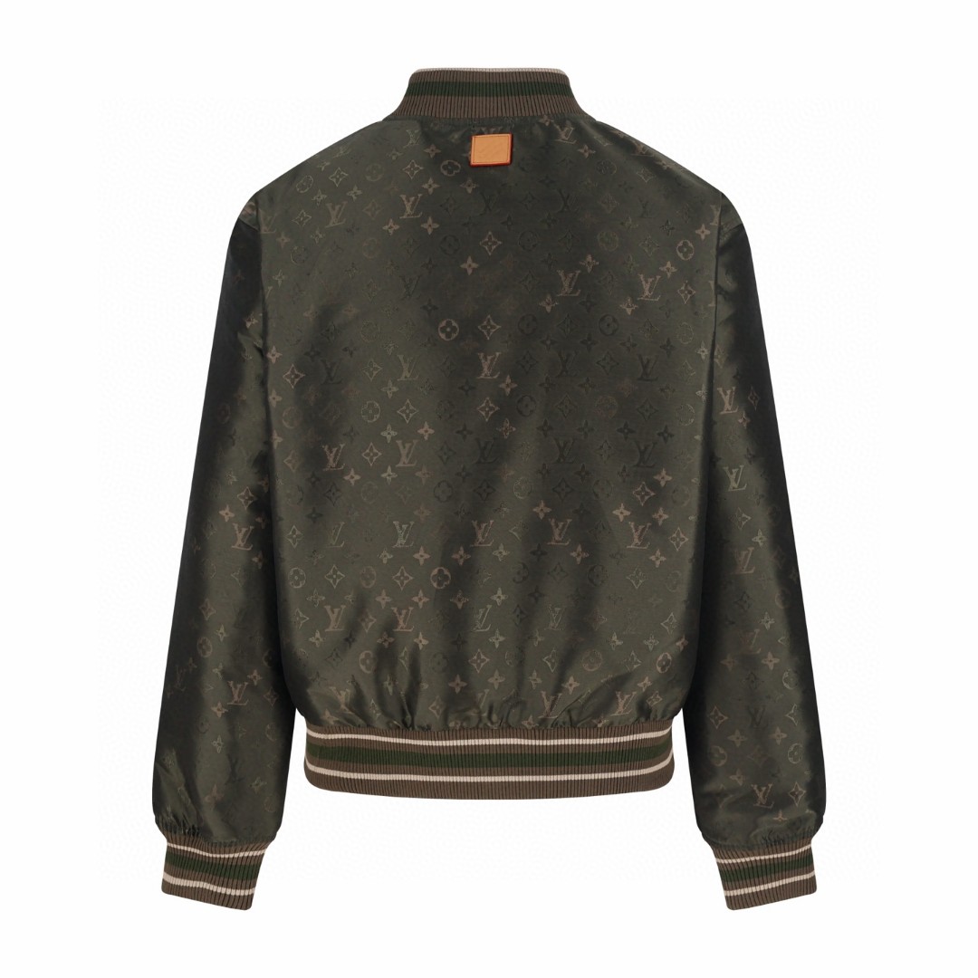 LOUIS VUITTON 路易威登 满印棒球服 棉服 夹克 外套 军绿色 C0 1AJBDS