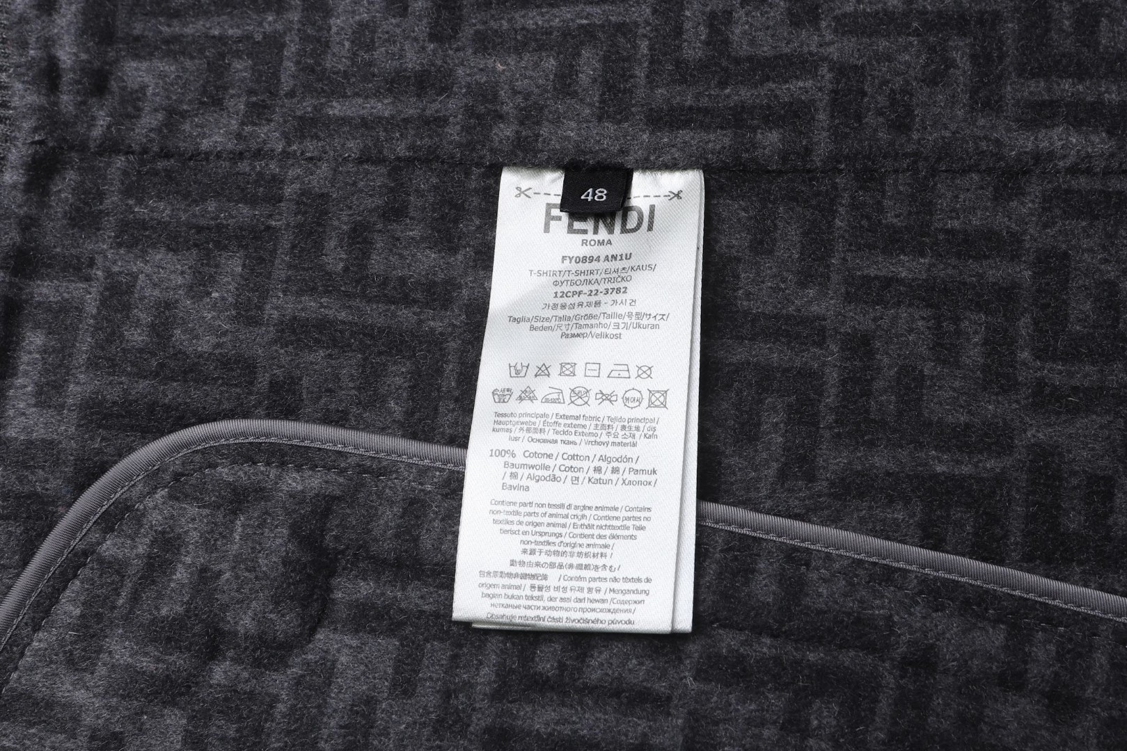 FENDI 芬迪 翻领单排扣羊毛外套 夹克 长袖 灰色 B5 FW1413AVIXF1M2T