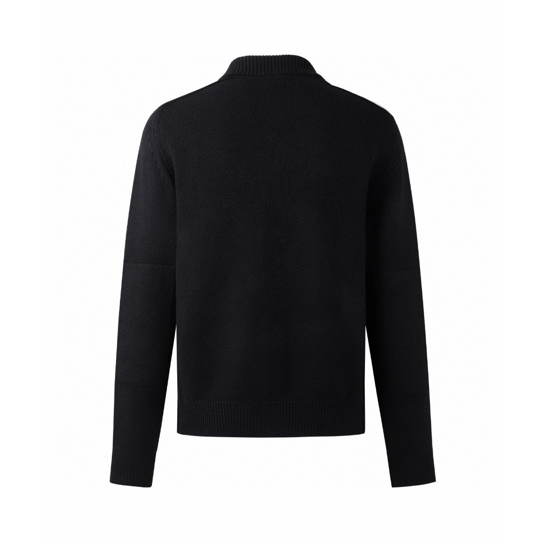 Burberry 巴宝莉 翻领纯色羊绒开衫 毛衣 外套 长袖 灰色 黑色 B0 81183191