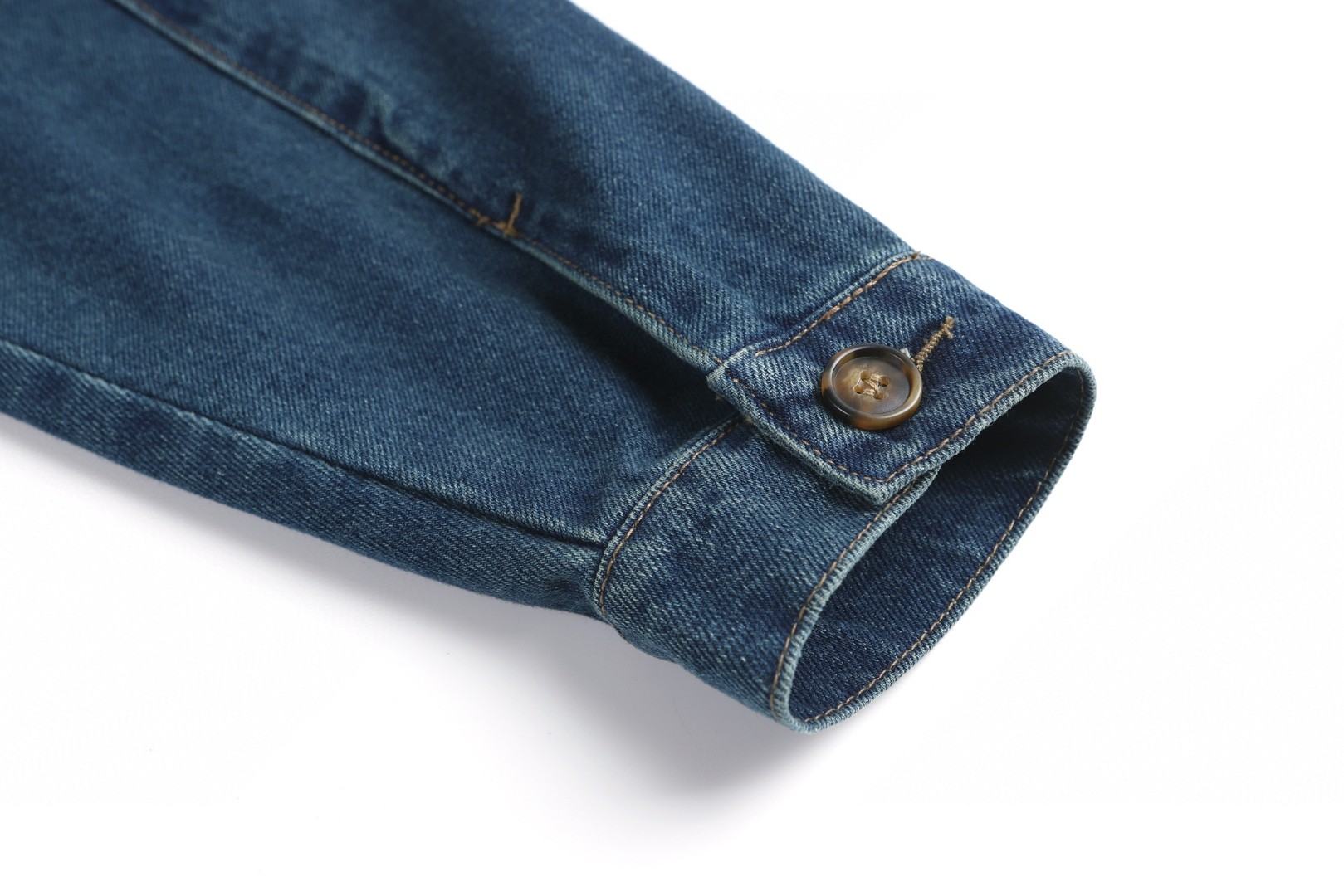 MIU MIU 缪缪 连帽刺绣纯色拉链牛仔外套 长袖 蓝色 B0 GWB251-16E5-F0008-S-OOO