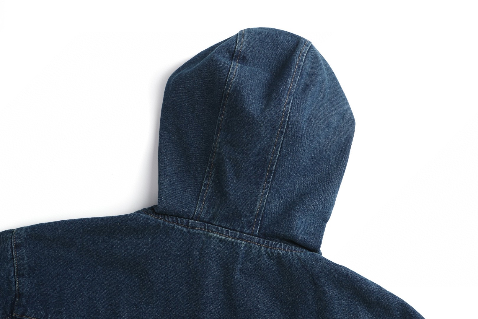 MIU MIU 缪缪 连帽刺绣纯色拉链牛仔外套 长袖 蓝色 B0 GWB251-16E5-F0008-S-OOO