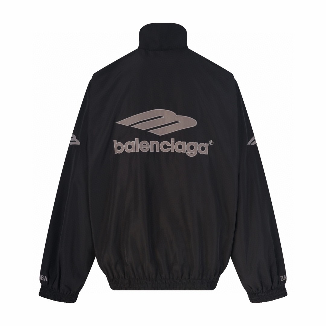 Balenciaga 巴黎世家 曼联冲锋衣 SKI滑雪系列3B刺绣运动夹克 外套 长袖 秋冬 蓝色 灰色 黑色 B0 857734TPQ386641