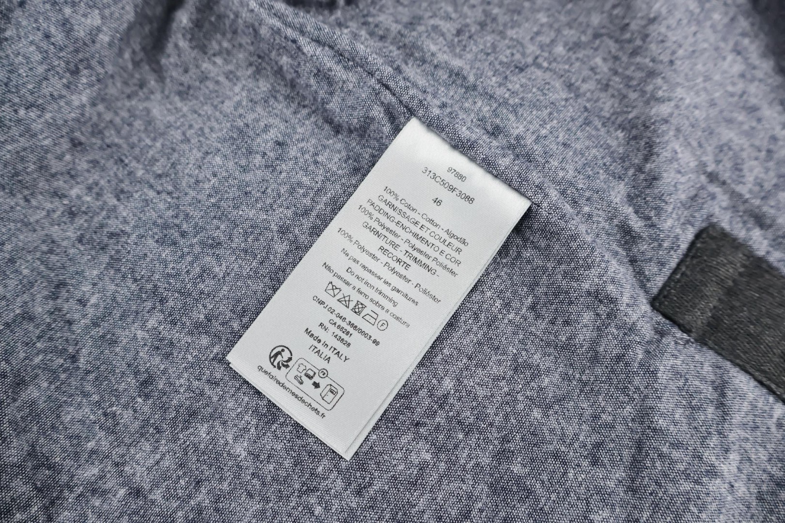 DIOR 迪奥 菱形格绗绣棉服 夹克 外套 长袖 灰色 C0 313C509F3088-C978