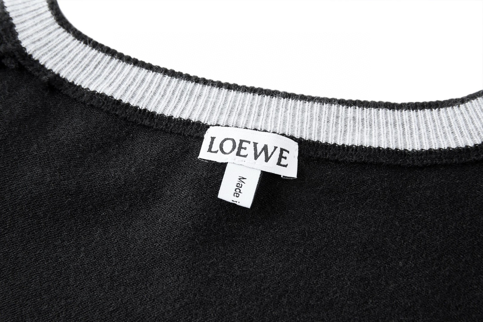 Loewe 罗意威 刺绣拼接羊毛毛衣 外套 长袖 秋冬 黑色 A5 H526Y14KMF-1114
