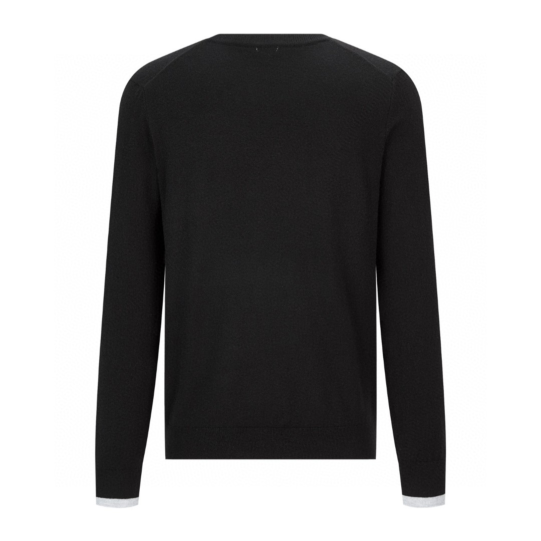 Loewe 罗意威 刺绣拼接羊毛毛衣 外套 长袖 秋冬 黑色 A5 H526Y14KMF-1114