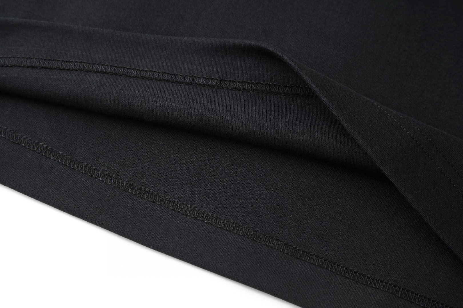 FENDI 芬迪 双F皮绒刺绣标识T恤 短袖 套头 夏季 黑色 A0 FY0936AW0RF1UL6