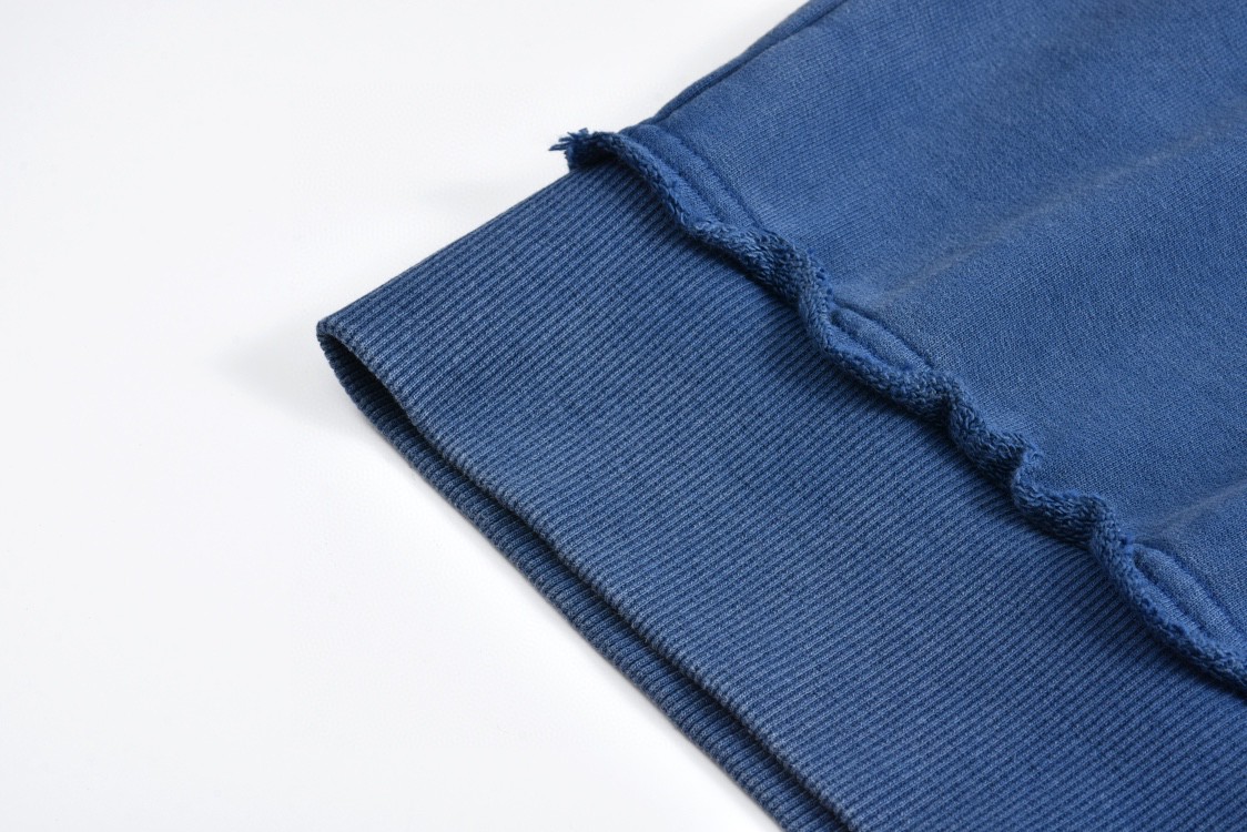 MIU MIU 缪缪 贴布绣花水洗翻领Polo卫衣 长袖 蓝色 MJL914-15AT-F0008