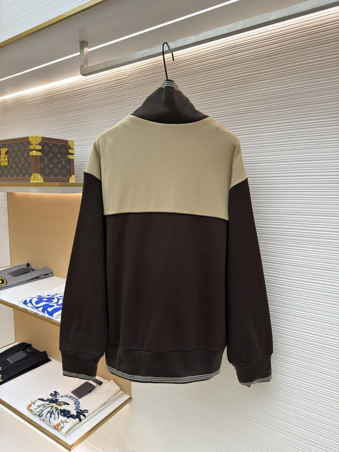 MIU MIU 缪缪 刺绣徽标拉链外套 夹克 长袖 保暖 棕色 灰色 B0 MJLA02-18FX-F049E-S-OOO