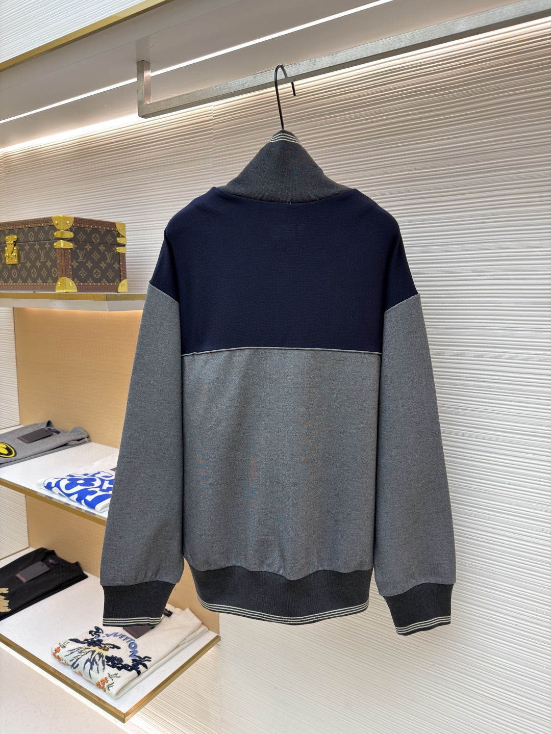 MIU MIU 缪缪 刺绣徽标拉链外套 夹克 长袖 保暖 棕色 灰色 B0 MJLA02-18FX-F049E-S-OOO