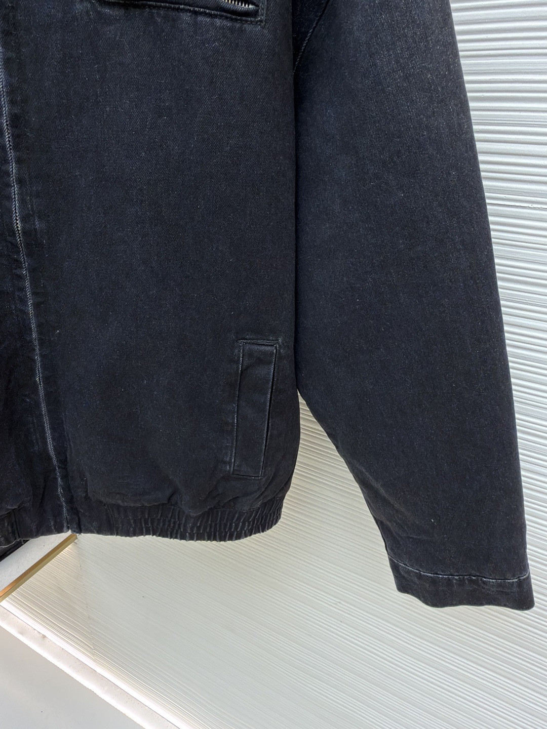 MIU MIU 缪缪 灯芯绒领牛仔棉服 外套 夹克 长袖 保暖 黑色 B5 GWB221-175P-F0002-S-OOO