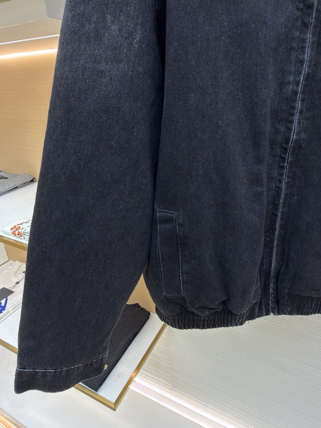 MIU MIU 缪缪 灯芯绒领牛仔棉服 外套 夹克 长袖 保暖 黑色 B5 GWB221-175P-F0002-S-OOO