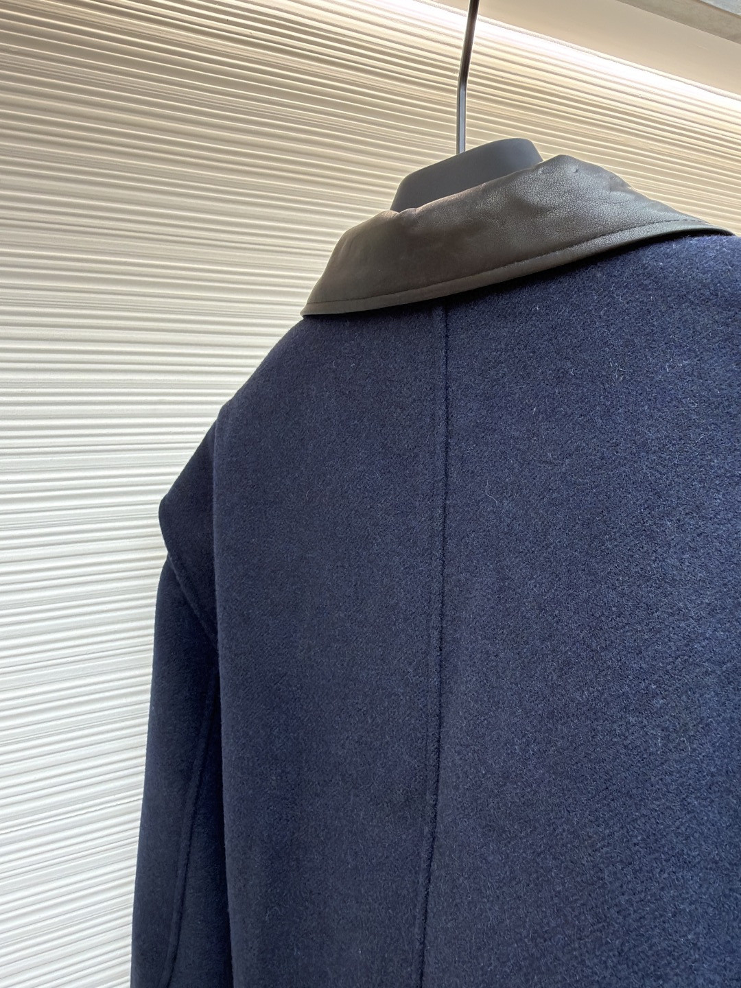 MIU MIU 缪缪 羊毛皮领绣花毛呢棉服 外套 夹克 长袖 保暖 深蓝色 C0 ML1118-151I-F0008-S-OOO