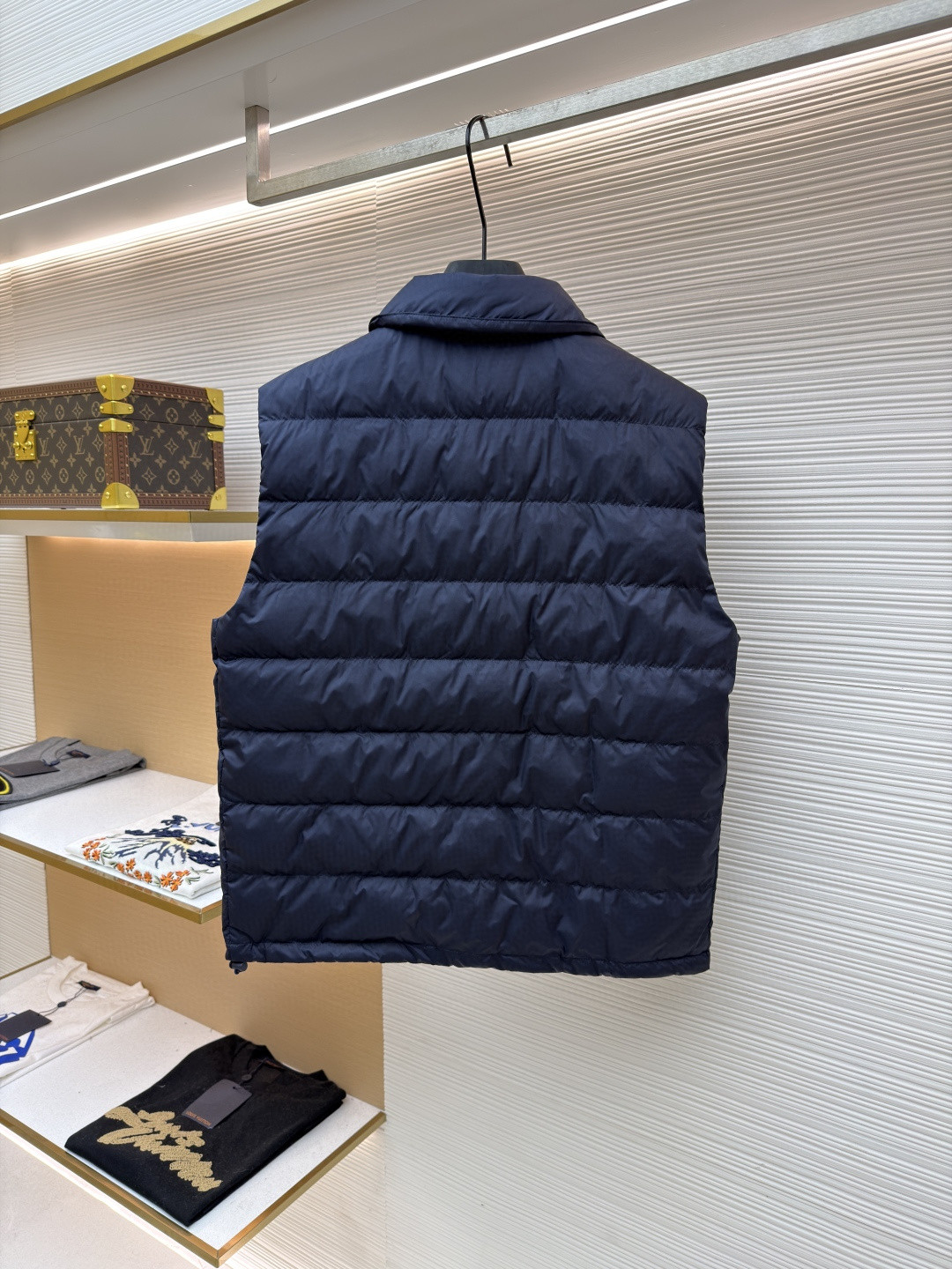 MIU MIU 缪缪 排骨羽绒服翻领马甲 背心 夹克 外套 保暖 蓝色 B5 ML1407-158A-F0008-S-OOO