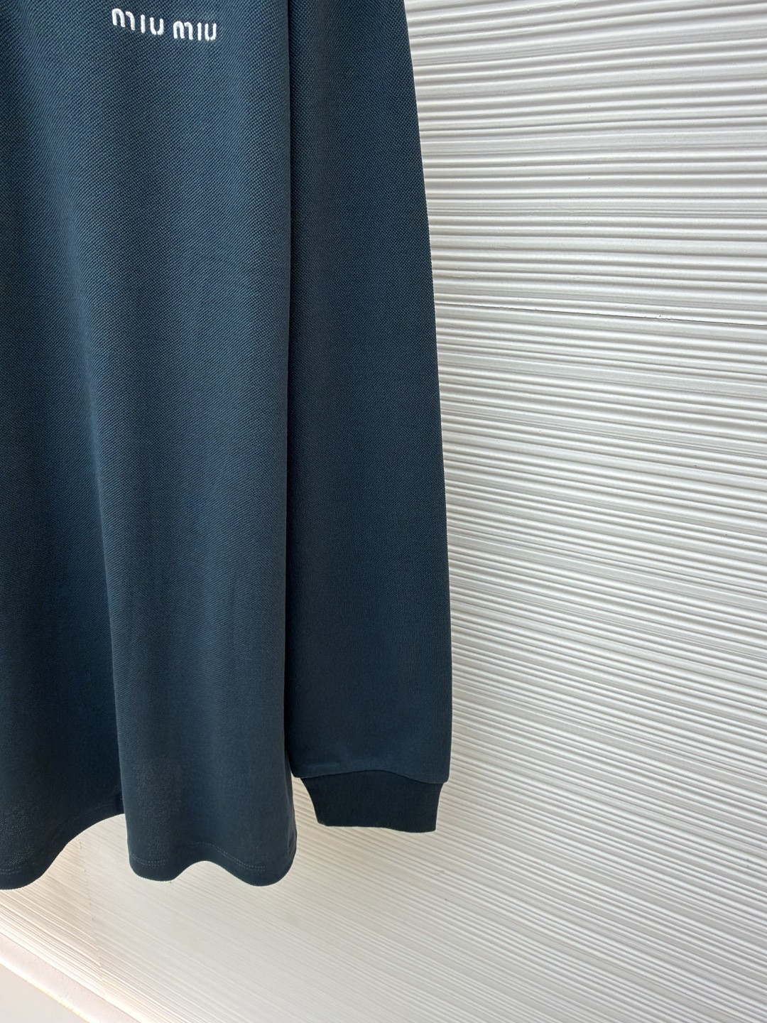 MIU MIU 缪缪 棉质Polo衫 长袖 绿色 A5 MJL019-14RW-F0089-S-OOO