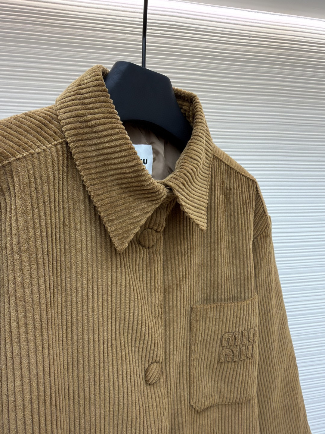 MIU MIU 缪缪 灯芯绒羽绒棉外套 夹克 长袖 棕色 B5 ML855-S5P-F0040-S-2321