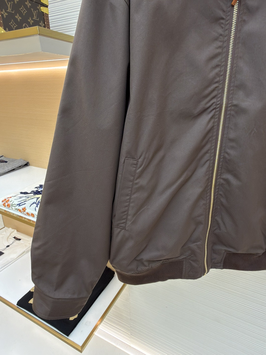 MIU MIU 缪缪 缝线徽标外套 夹克 棕色 B0 ML1265-12NS-F0324-S-OOO