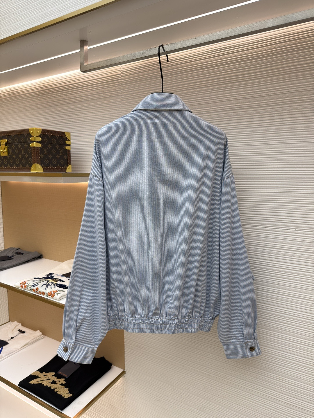 MIU MIU 缪缪 竖条纹夹克 外套 蓝色 B0 ML1345-1754-F0008-S-OOO