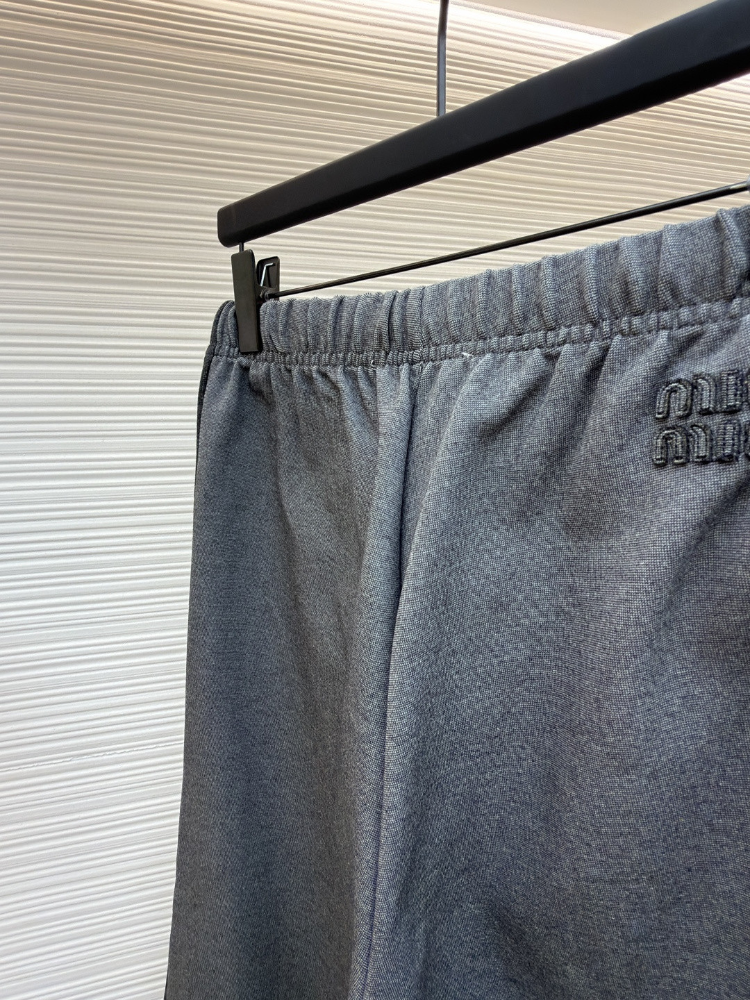 MIU MIU 缪缪 刺绣徽标休闲裤 长裤 裤子 棕色 灰色 A7 MP1935-18FQ-F0324-S-OOO