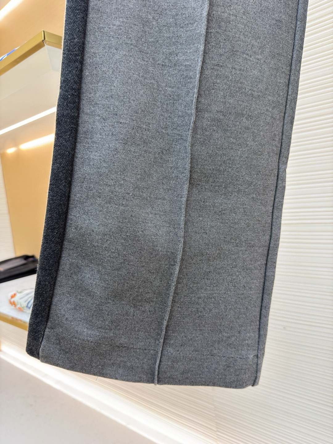 MIU MIU 缪缪 刺绣徽标休闲裤 长裤 裤子 棕色 灰色 A7 MP1935-18FQ-F0324-S-OOO