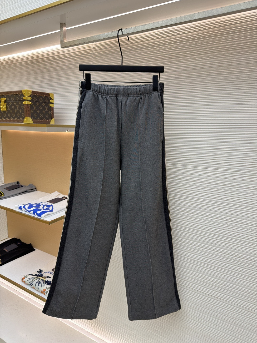 MIU MIU 缪缪 刺绣徽标休闲裤 长裤 裤子 棕色 灰色 A7 MP1935-18FQ-F0324-S-OOO