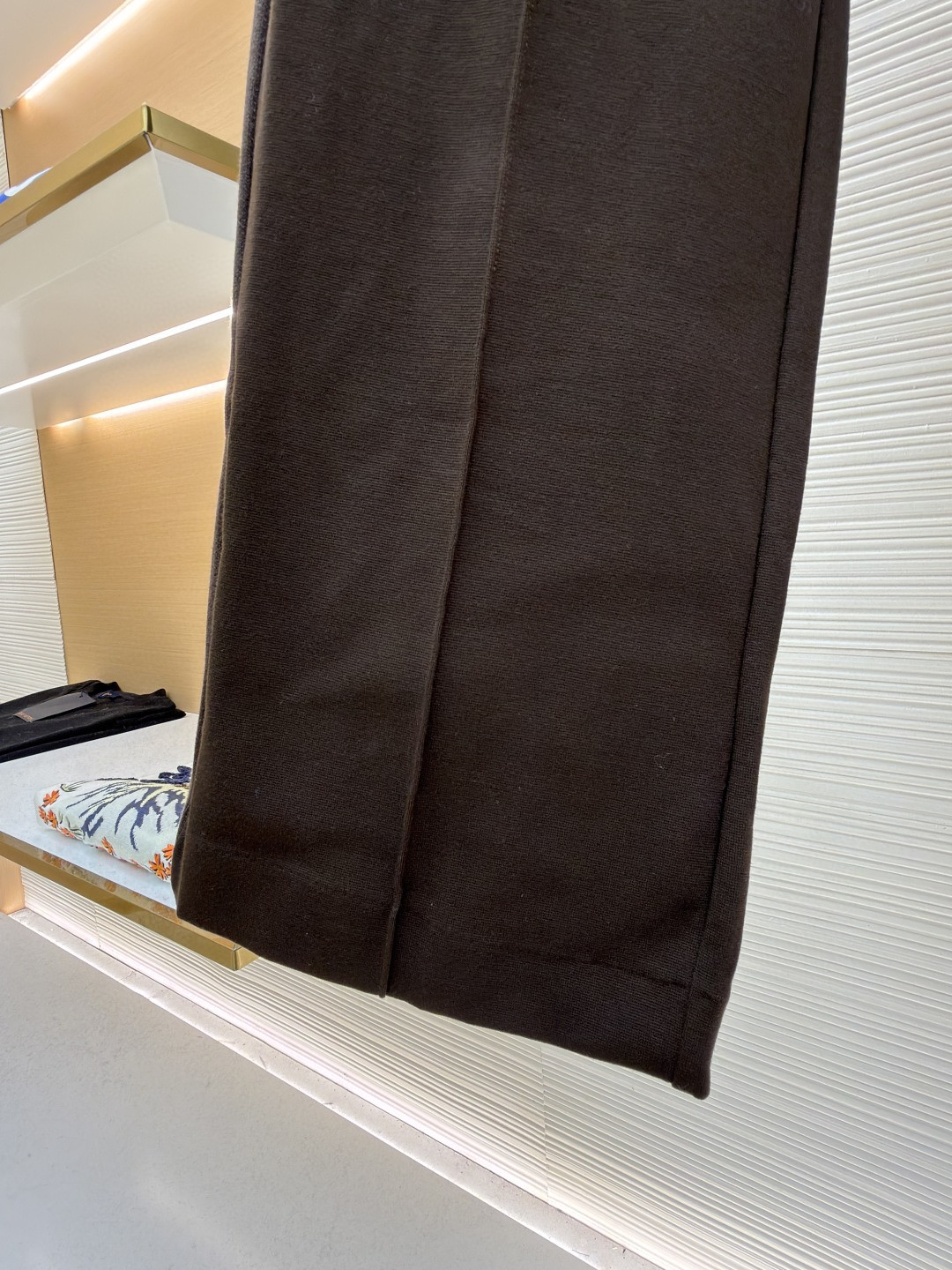 MIU MIU 缪缪 刺绣徽标休闲裤 长裤 裤子 棕色 灰色 A7 MP1935-18FQ-F0324-S-OOO