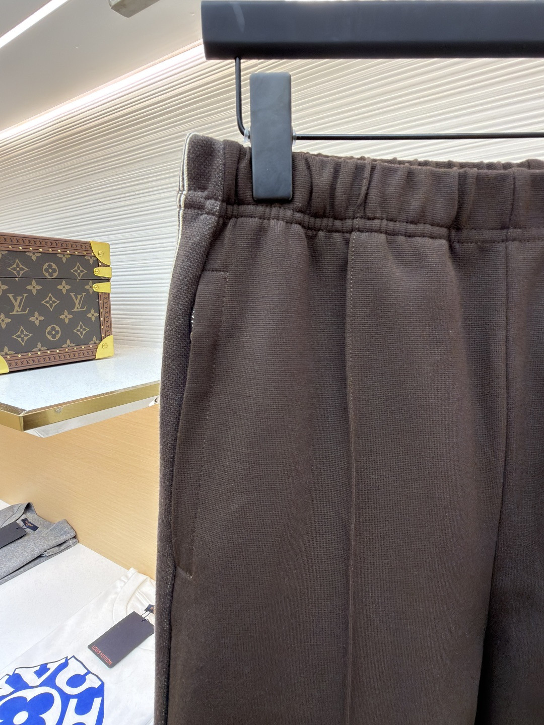 MIU MIU 缪缪 刺绣徽标休闲裤 长裤 裤子 棕色 灰色 A7 MP1935-18FQ-F0324-S-OOO