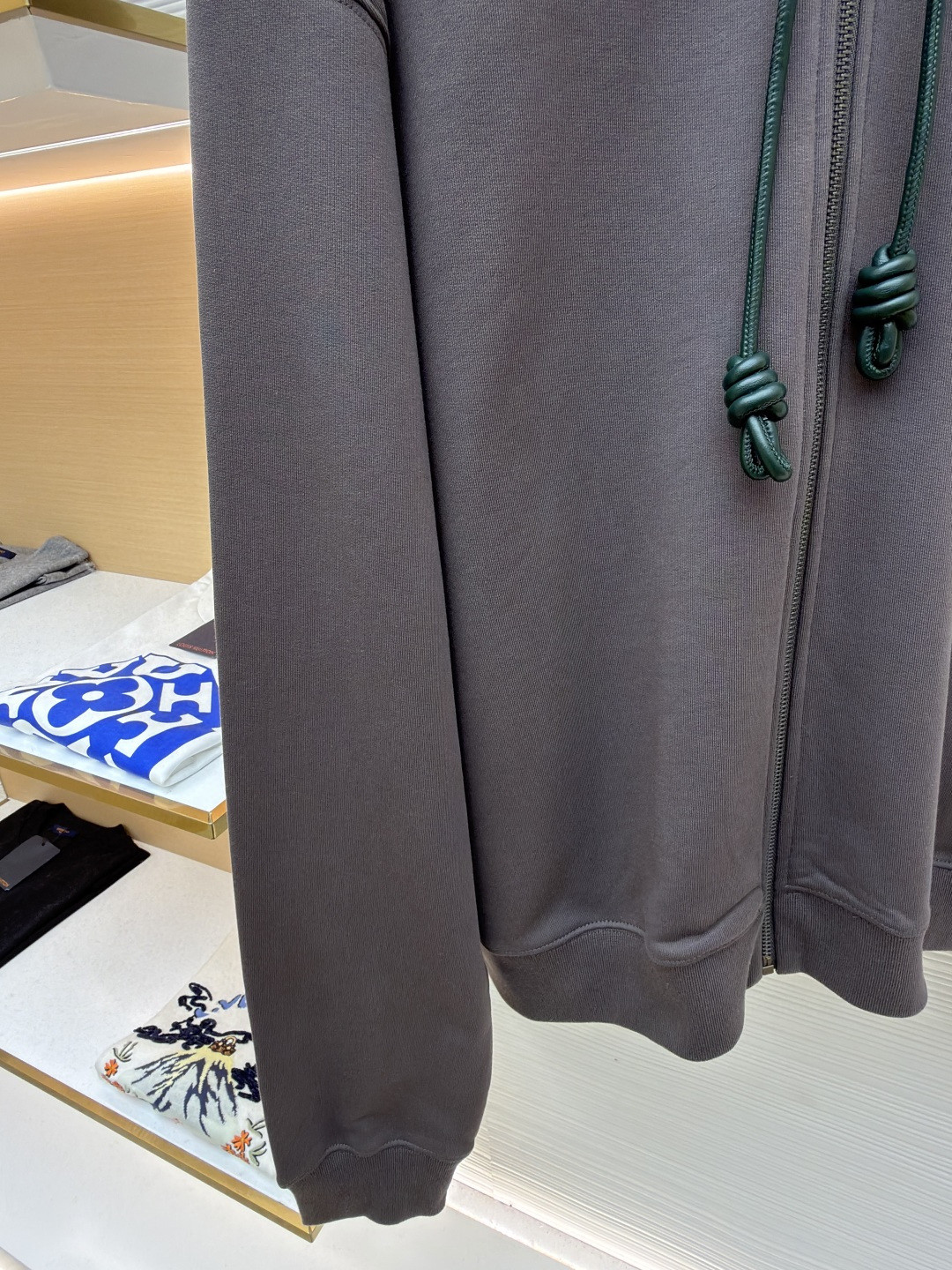 LOEWE 罗意威 毛圈棉抓绒拉链连帽卫衣 长袖 红色 灰色 A7 H526Y25X87-7110