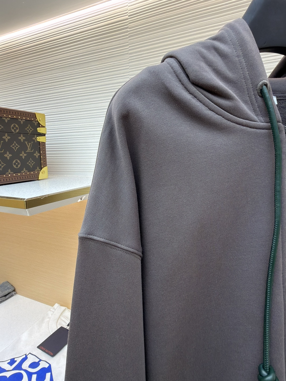 LOEWE 罗意威 毛圈棉抓绒拉链连帽卫衣 长袖 红色 灰色 A7 H526Y25X87-7110