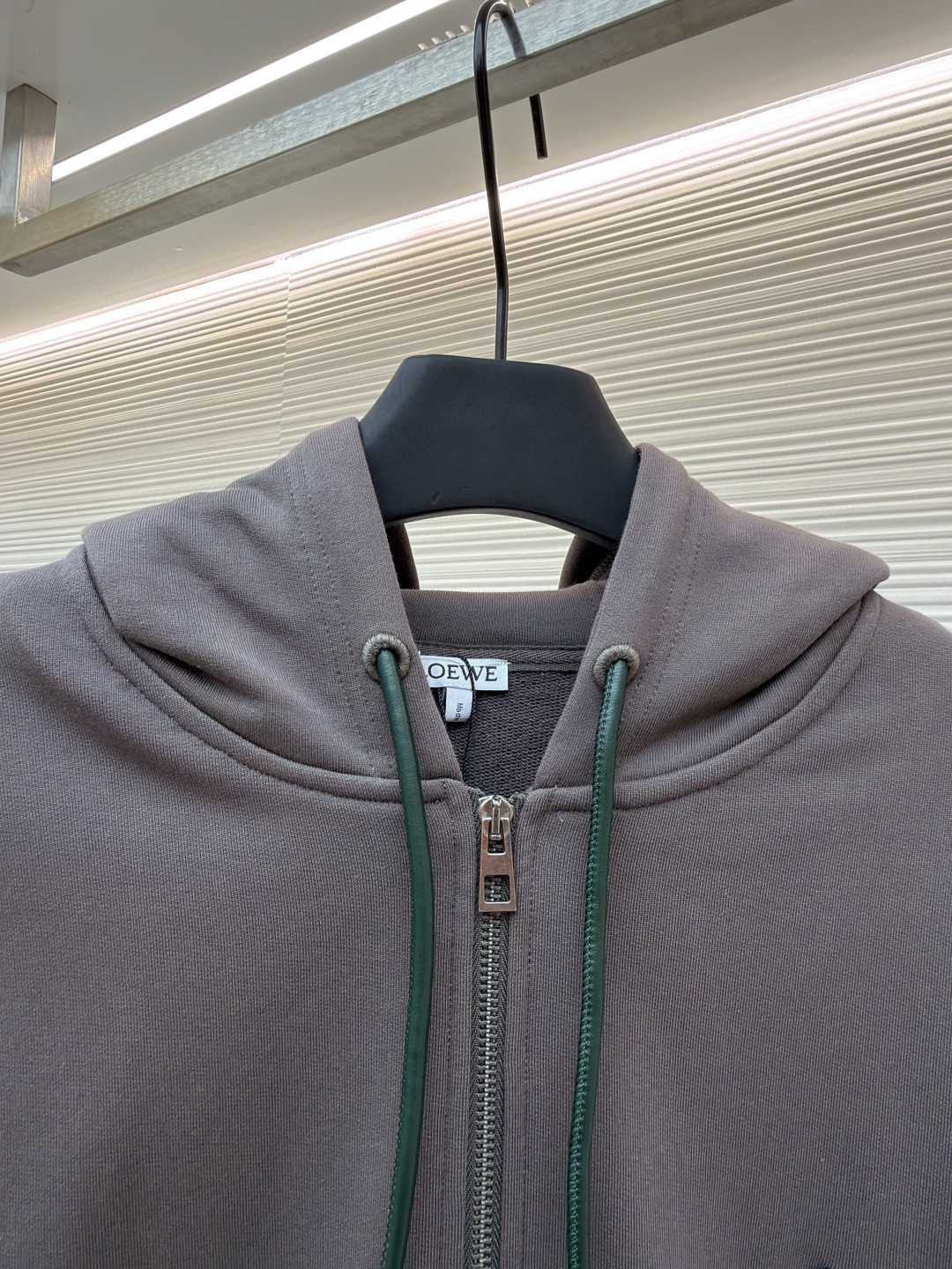 LOEWE 罗意威 毛圈棉抓绒拉链连帽卫衣 长袖 红色 灰色 A7 H526Y25X87-7110