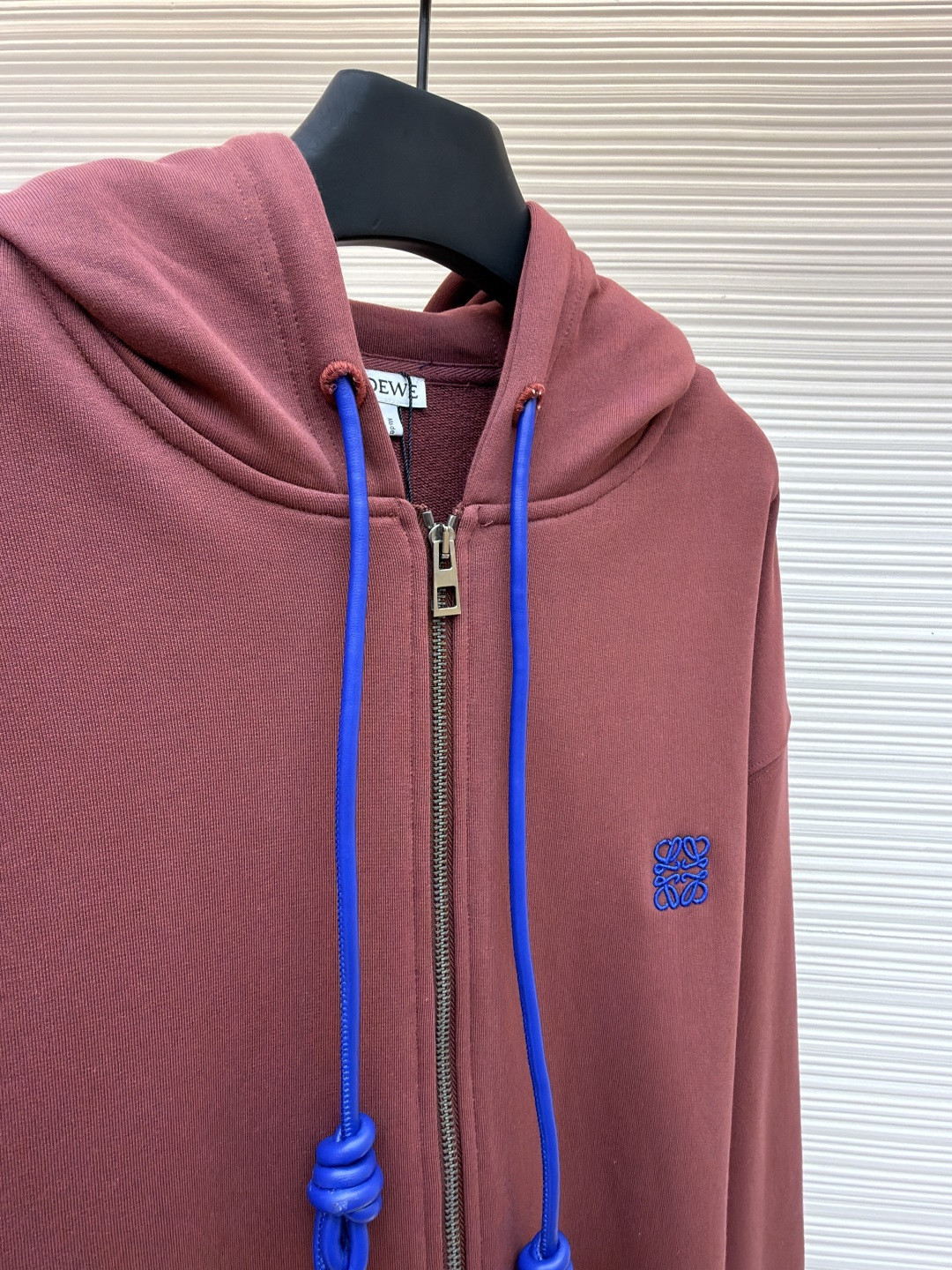 LOEWE 罗意威 毛圈棉抓绒拉链连帽卫衣 长袖 红色 灰色 A7 H526Y25X87-7110