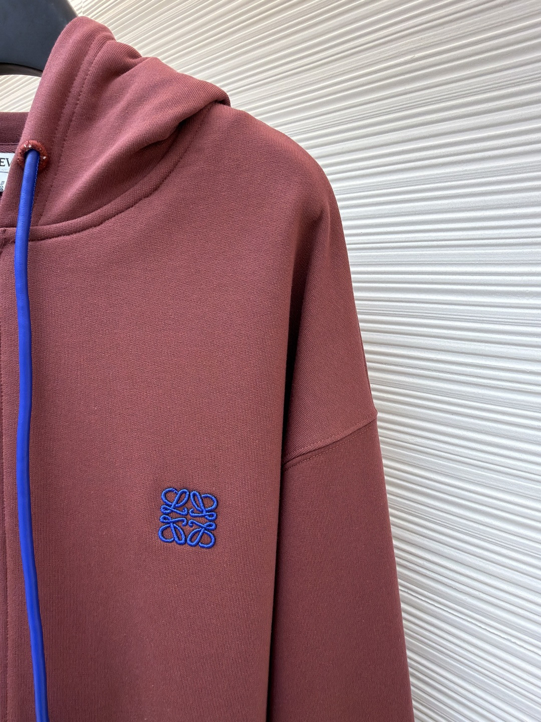 LOEWE 罗意威 毛圈棉抓绒拉链连帽卫衣 长袖 红色 灰色 A7 H526Y25X87-7110