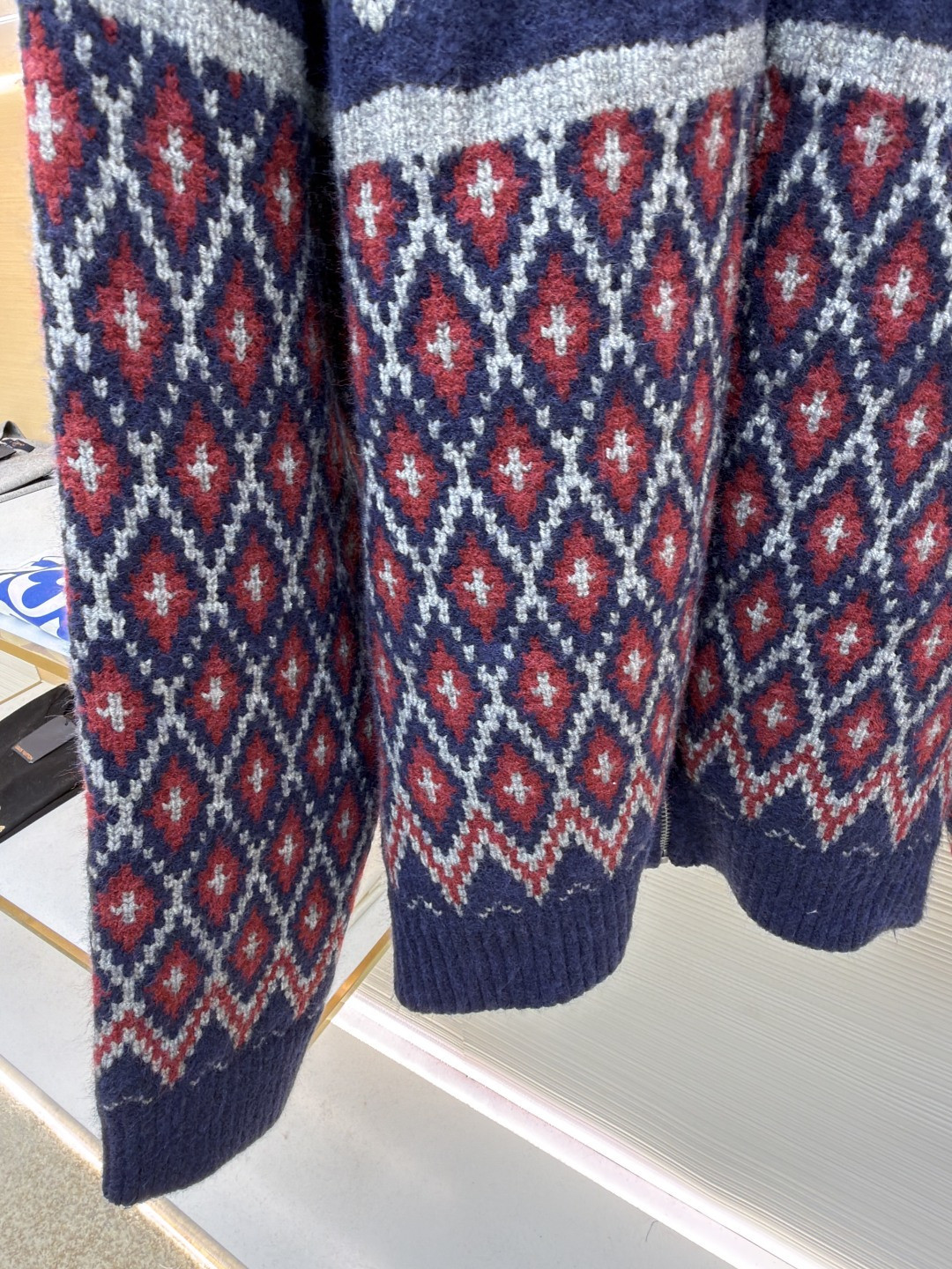 LOEWE 罗意威 满饰几何提花毛衣 费尔岛针织衫 外套 长袖 海军蓝 B0 H526Y16KAJ-5137