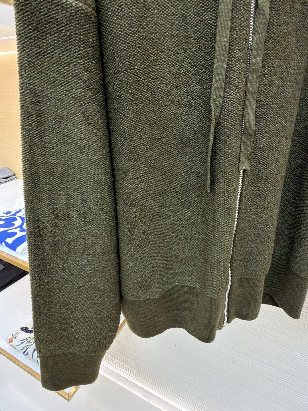 LOEWE 罗意威 饰刺绣连帽拉链开衫 卫衣 长袖 绿色 B0