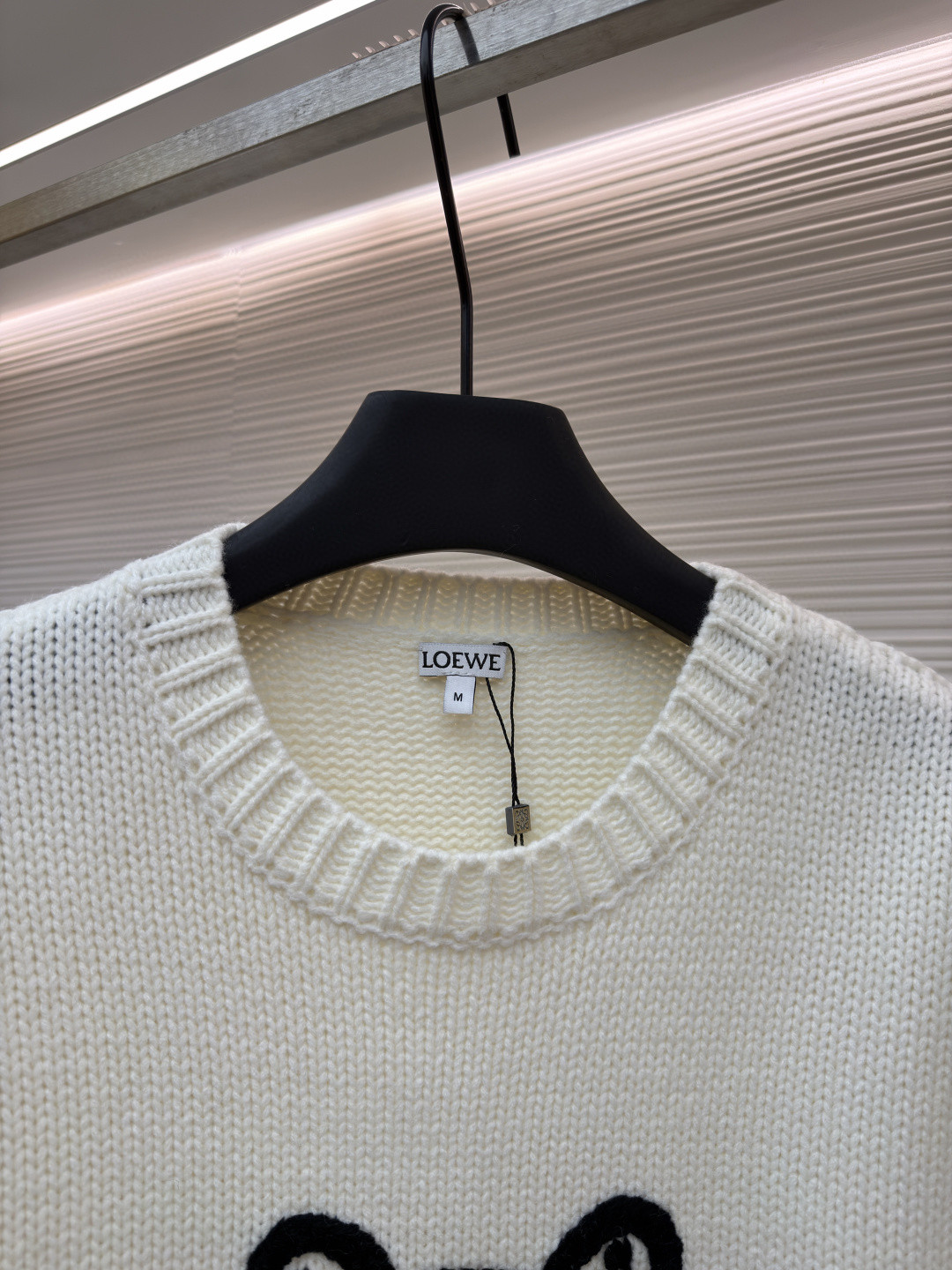 LOEWE 罗意威 猫猫星人圆领刺绣毛衣 针织衫 长袖 白色 A7 H526Y14KNQ-2101