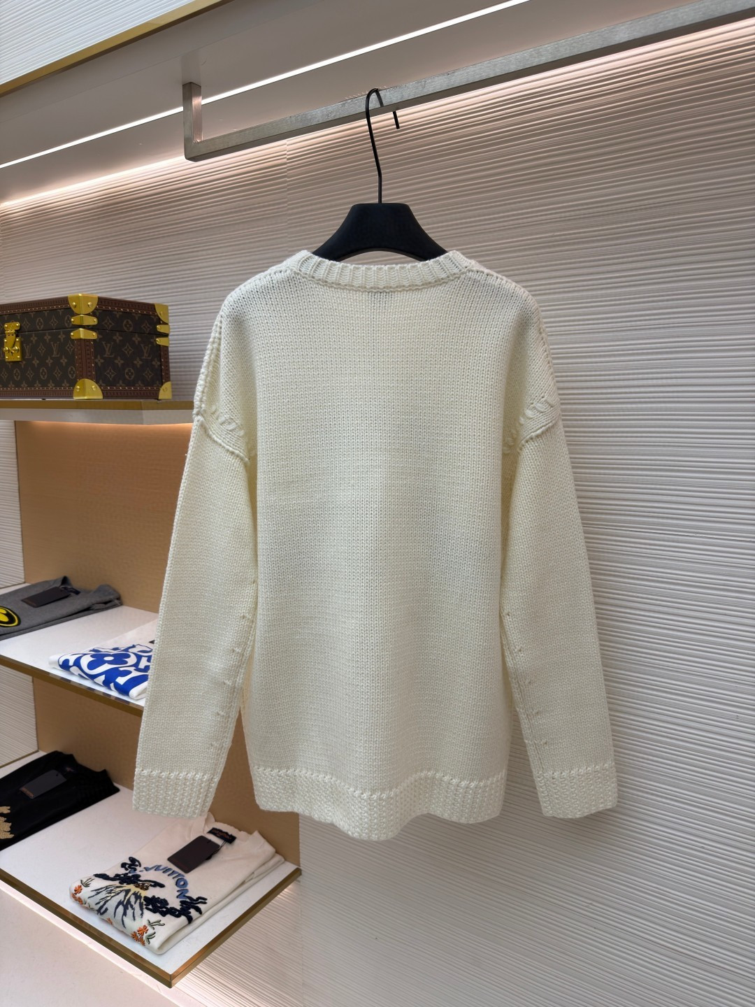 LOEWE 罗意威 猫猫星人圆领刺绣毛衣 针织衫 长袖 白色 A7 H526Y14KNQ-2101