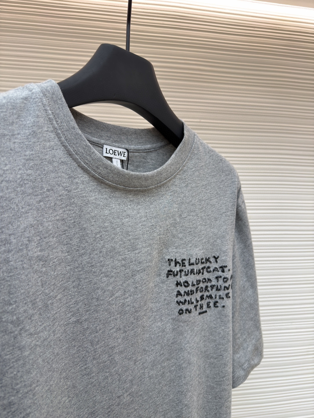 Loewe 罗意威 白猫花灰圆领短袖 T恤 圆领 夏季 灰色 A0 S359AJ2X02-1440