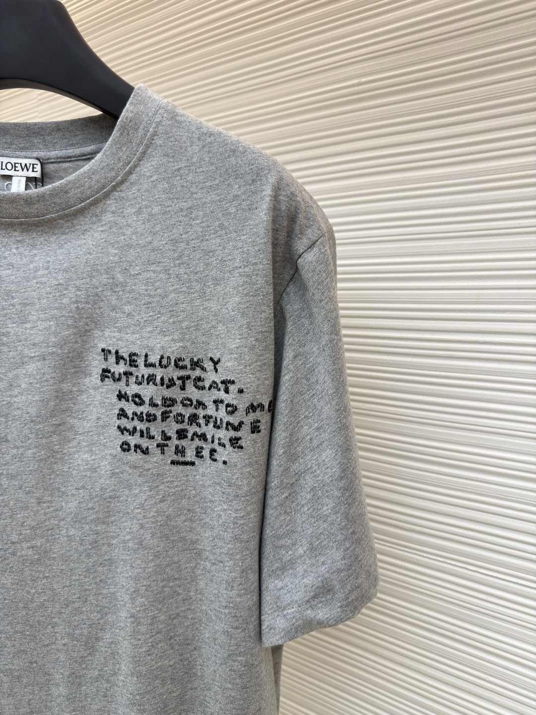 Loewe 罗意威 白猫花灰圆领短袖 T恤 圆领 夏季 灰色 A0 S359AJ2X02-1440