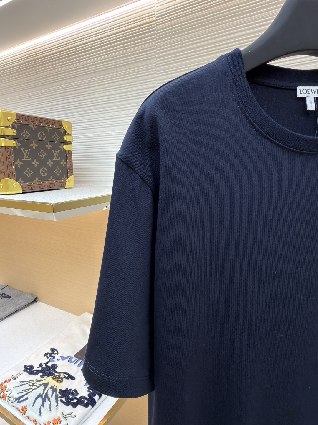 Loewe 罗意威 动物刺绣圆领短袖 T恤 圆领 夏季 蓝色 A0 H526Y22XD3-5110