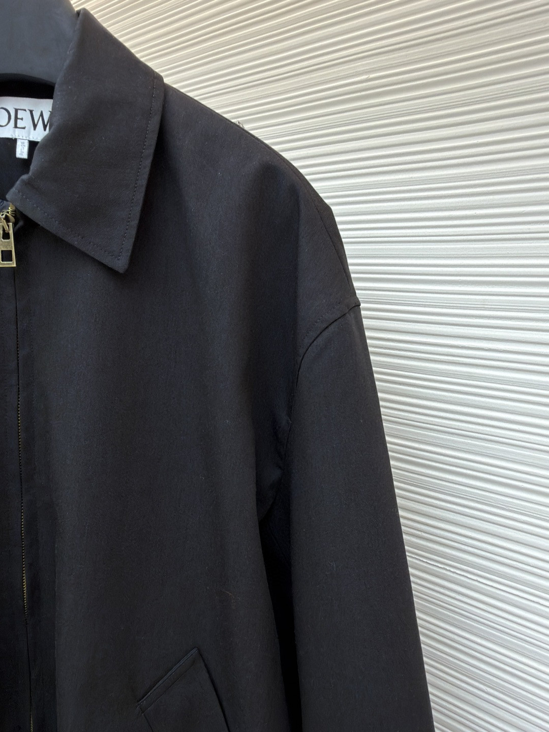 LOEWE 罗意威 垂感后背褶皱拉链外套 夹克 长袖 黑色 B0 H526Y02WBB-1100