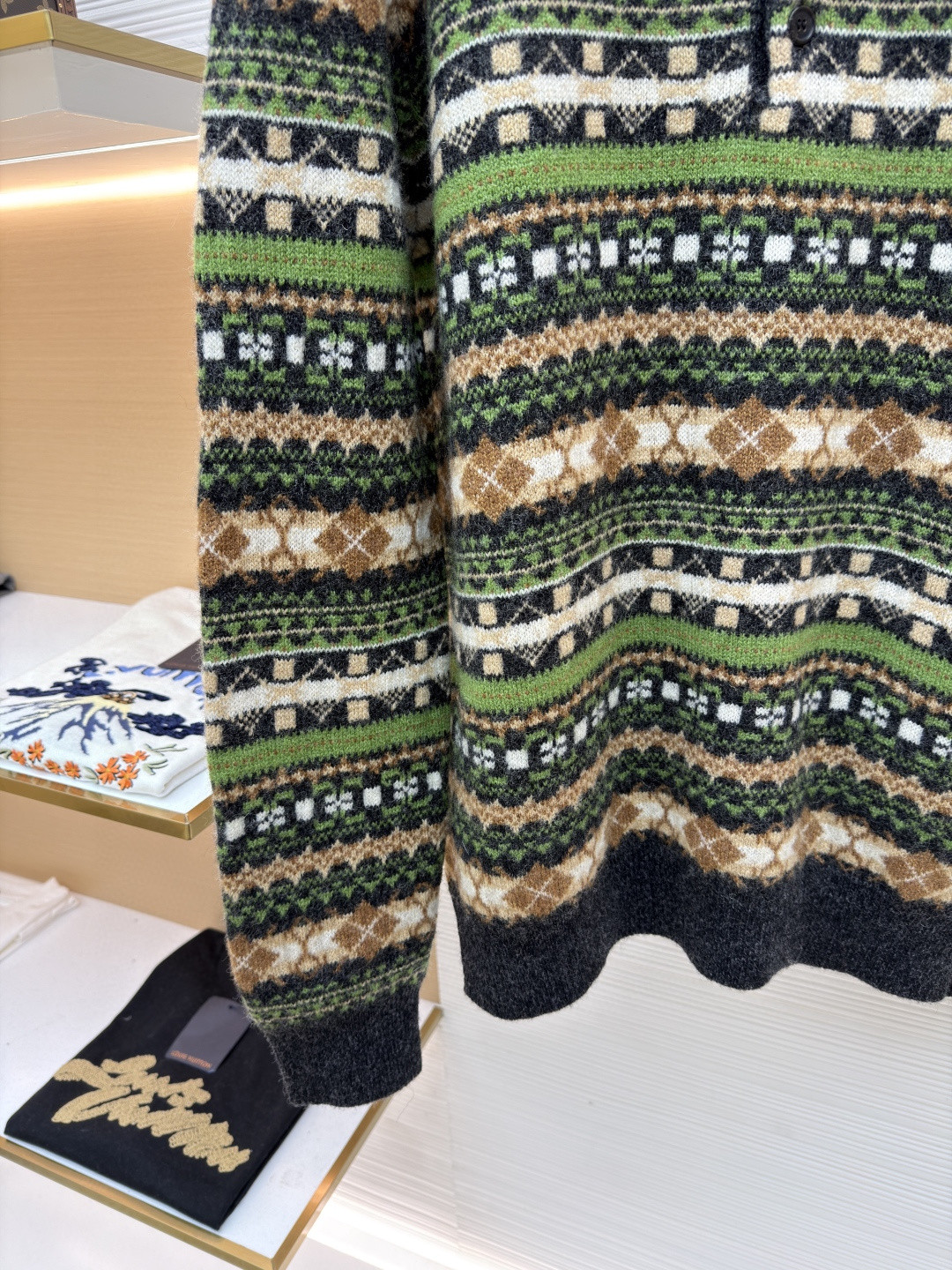 LOEWE 罗意威全毛圣诞绿毛衣 Polo领针织衫 外套 长袖 绿色 B0 H526Y14KHU-4061