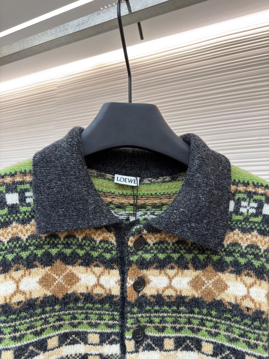 LOEWE 罗意威全毛圣诞绿毛衣 Polo领针织衫 外套 长袖 绿色 B0 H526Y14KHU-4061